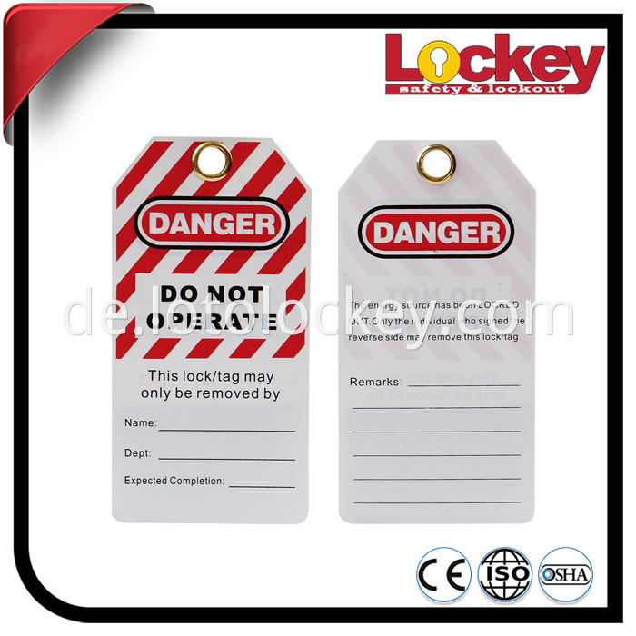 Safety PVC Lockout Tag